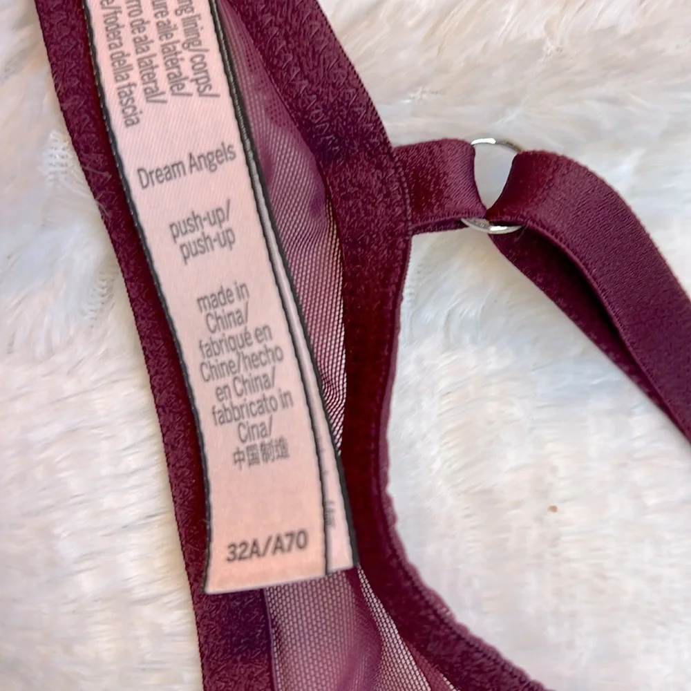 Victoria’s Secret Dream Angels Eggplant Push-Up Bra. Size 32A. EUC - Picture 5 of 5